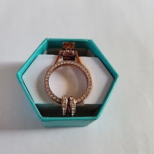 Origami Owl Rose Gold Crystals Lanyard And ID Clasp NWOT